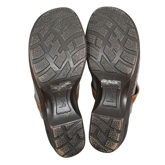 Born BOC Mae Wool Comfort Clog 11 Gray Fleece Lined Y2K Heel Academia Boho Cozy - Picture 9 of 14